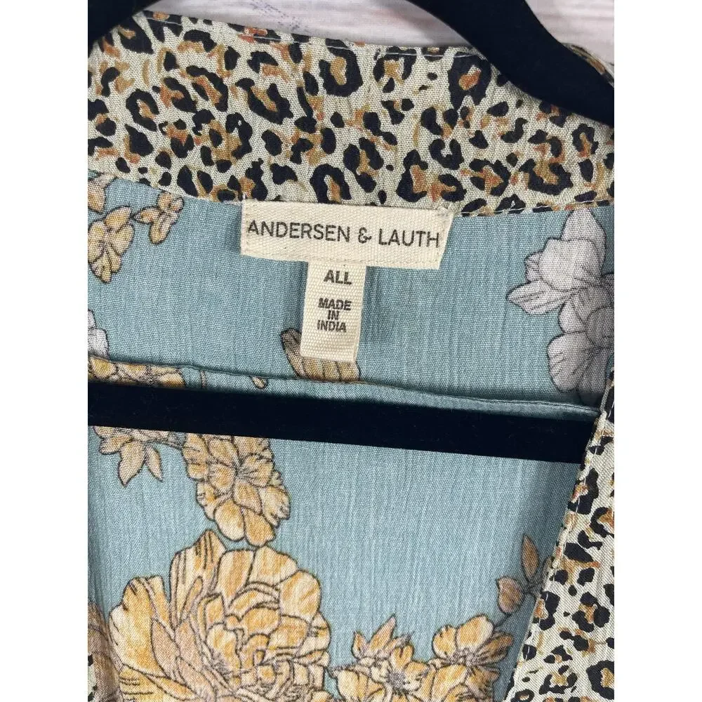 Andersen & Lauth Kimono Womens One Size Floral Open Cardigan Boho Chic Lightweig - Picture 4 of 8